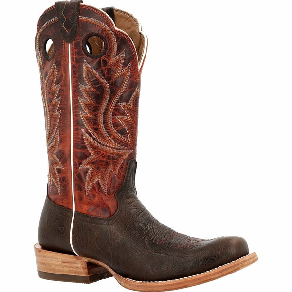 Durango Men's PRCA Collection Shrunken Bullhide Western Boot, NICOTINE/BURNT SIENNA, B, Size 7.5 DDB0464